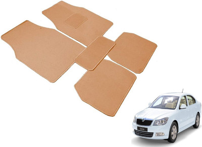 Auto Hub Fabric Standard Mat For  Skoda Laura(Beige)
