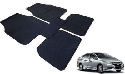 Auto Hub Fabric Standard Mat For  Honda New City(Black)
