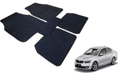 Auto Hub Fabric Standard Mat For  Skoda Octavia(Black)