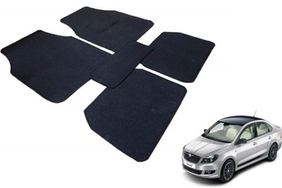 MOCKHE Fabric Standard Mat For  Skoda Rapid(Black)
