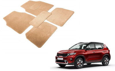Auto Hub Fabric Standard Mat For  Kia Sonet(Beige)