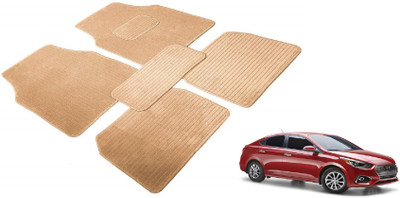 Auto Hub Fabric Standard Mat For  Hyundai Verna(Beige)