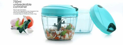 Yonxy Manual Food Chopper Compact And Powerful Vegetable Chopper Vegetable & Fruit Chopper (1 chopper 750ML) Vegetable & Fruit Slicer(1 chopper)