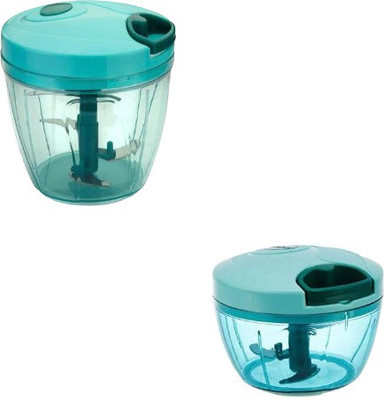 madhu store Quick Cut Big Plastic Handy Chopper, 650ml and 450ml Combo Vegetable & Fruit Chopper(2)