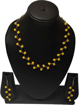 PRAGATI Alloy Yellow, Gold Jewellery Set(Pack of 1)