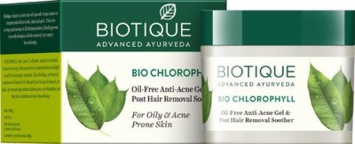 BIOTIQUE Bio Chlorophyll Oil-Free Anti-Acne Gel & Post Hair Removal Soother(50 g)