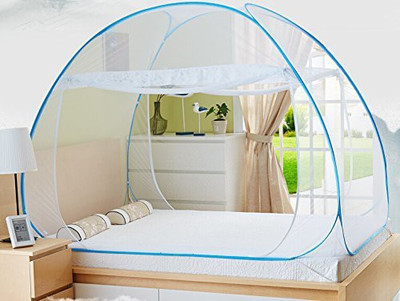 SIFRA Polyester Adults Washable Polyester Adults Mosquito Net Mosquito Net(Blue, Tent)