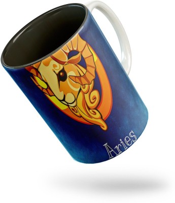 Tee Mafia zodiac aries mug Ceramic Coffee Mug(325 ml)