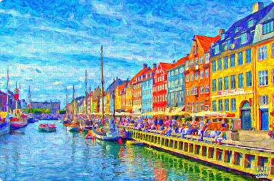 Webby Nyhavn, Denmark Wooden Jigsaw Puzzle, 1000 Pieces(1000 Pieces)