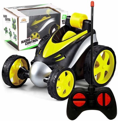 SNM97 Remote Control 360 Degree Plastic Rolling Stunt Car for Kids & Android charger(yellow & black)