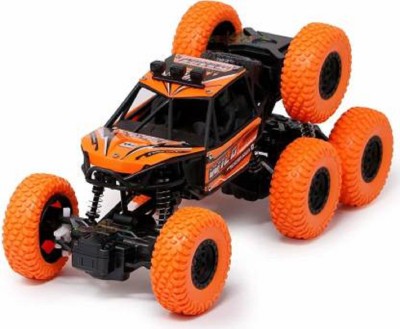 Amaflip 8 Wheeler Rock Crawler RC 8 Wheel Car Monster Truck Car 1:18 Scale Toys for 3+ Years Old Kids Boys(Orange, Black)
