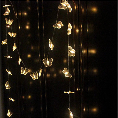 NISCO 16 LEDs 3 m Gold Steady Butterfly Rice Lights(Pack of 1)