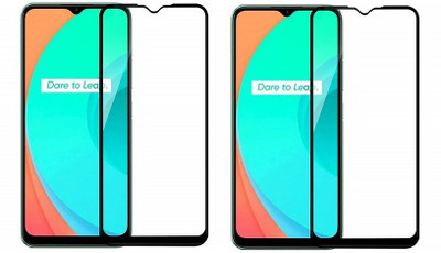 Bodoma Edge To Edge Tempered Glass for Realme C11 Pack of 2(Pack of 2)