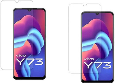 Bodoma Edge To Edge Tempered Glass for Vivo Y73 Pack of 2(Pack of 2)