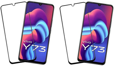 Bodoma Edge To Edge Tempered Glass for Vivo Y73 Pack of 2(Pack of 2)