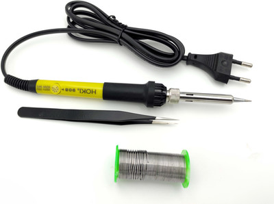 KARSYN 60W Adjustable Electric Welding Solder Iron Rework with Solder, Tweezer 60 W Temperature Controlled(Pointed Tip)