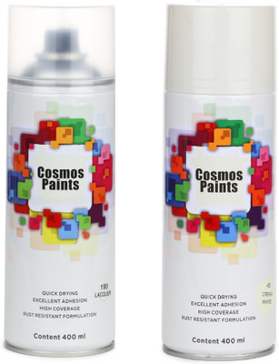 Cosmos Paints White Spray Paint 400 ml(Pack of 2)