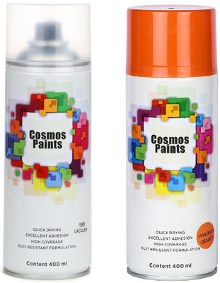 Cosmos Paints Orange Spray Paint 400 ml(Pack of 2)