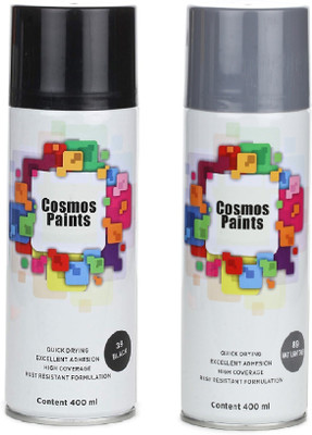 Cosmos Paints Grey Spray Paint 400 ml(Pack of 2)