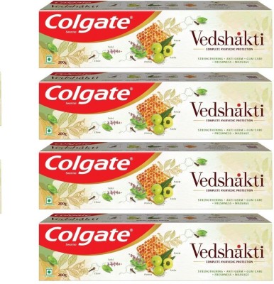 Colgate Swarna Vedshakti Ayurvedic Toothpaste(800 g, Pack of 4)