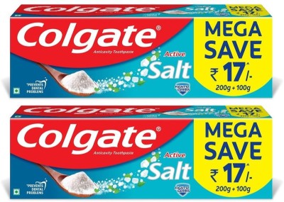 Colgate Active Salt Toothpaste(600 g, Pack of 2)
