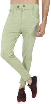 Adabsha Solid Men Light Green Track Pants