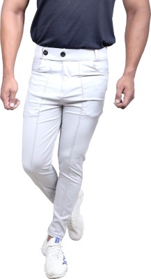 Mc Vin Solid Men White Track Pants