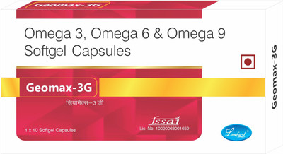 Leeford Geomax-3G Omega Softgel Capsules Pack of 4(4 x 10 Tablets)