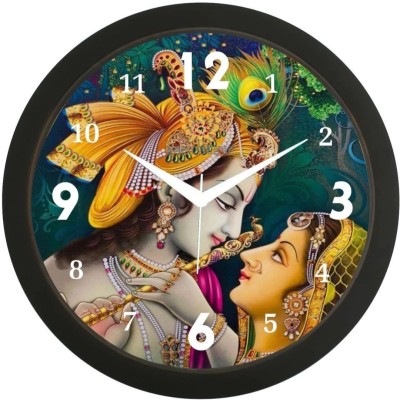 SRS Trends Analog 33 cm X 33 cm Wall Clock(Black, Without Glass, Standard)