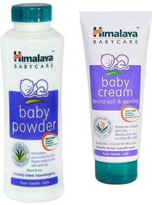 HIMALAYA Herbals baby powder and baby cream extra soft and gental combo kit (100g each) (2 x 100 g)(muiti color)
