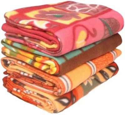 MeterMent Floral Single Fleece Blanket for  Mild Winter(Polyester, Multicolor)