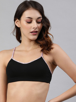 VAN HEUSEN Women Black Solid Seamless Cups Non Padded Cami Bra Women Training/Beginners Non Padded Bra(Black)