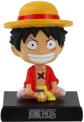 RVM Toys Monkey D Luffy One Piece Bobble Head Action Figure Toy Bobblehead Car/Office(Multicolor)