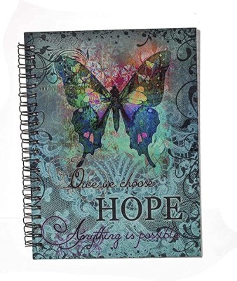 CRAFT CLUB Hope Printed Diary In Wiro Binding A5 Diary Unruled 144 Pages(Multicolor)