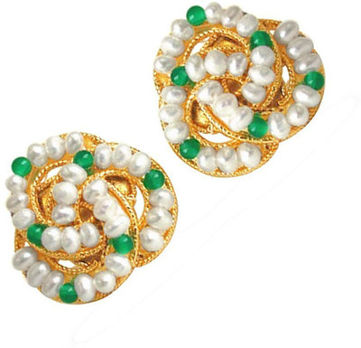 Surat Diamond Fairy Queen Pearl Metal Stud Earring
