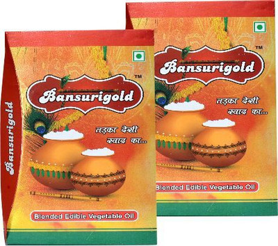 Bansuri Gold Low Cholestrol Ghee Tetrapack(1 L, Pack of 2)