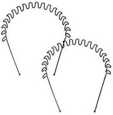 AKSHAT FASHION ZIG ZAC HAIR BAND PACK OF 2 Hair Band(Black)
