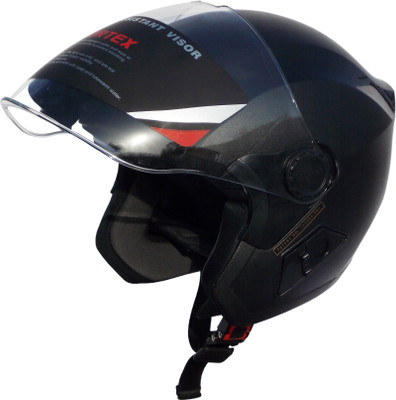 Cortex BLACK L V Hydro Graphic ISI -ABS Shell -Helmet Locking Hole-PC Visor Motorbike Helmet(Black)