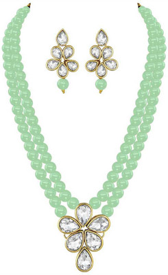 CATALYST Alloy Gold-plated Green Jewellery Set(Pack of 1)