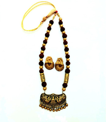 Devi creation Terracotta Gold, Brown Jewellery Set(Pack of 1)