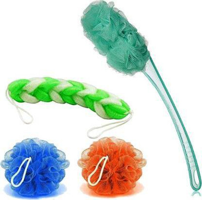 Orange Bucket Loofah(Pack of 4, Multicolor)