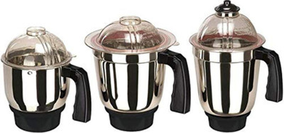 Goldwinner Set of 3 Stainless Steel Mixer Jar (Chutney, Dry and Liquid Jar)|Standard Mixer Jar|Kitchen Tools|Mixer Grinder Steel jar with lid(Steel Black) Mixer Juicer Jar(1500 ml) Goldwinner Set of 3 Stainless Steel Mixer Jar (Chutney, Dry and Liquid Jar)|Standard Mixer Jar|Kitchen Tools|Mixer Grinder Steel jar with lid(Steel Black) Mixer Juicer Jar(1500 ml)