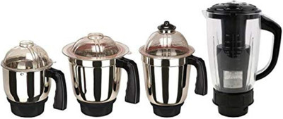 Masterclass Sanyo Set of 4 Mixer Jar 3 Stainless Steel and 1 Juicer Jar (Chutney, Dry, Liquid and Juicer Jar)|Standard Mixer Jar|Kitchen Tools|Mixer Grinder Steel jar with lid(Steel Black) Mixer Juicer Jar(1500 ml) Masterclass Sanyo Set of 4 Mixer Jar 3 Stainless Steel and 1 Juicer Jar (Chutney, Dry, Liquid and Juicer Jar)|Standard Mixer Jar|Kitchen Tools|Mixer Grinder Steel jar with lid(Steel Black) Mixer Juicer Jar(1500 ml)
