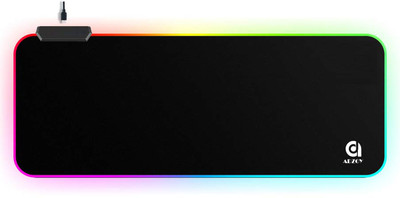 ADZOY Professional Large Extended RGB Gaming Mouse Pad, Non-Slip Rubber Base, Soft Glowing LED Gaming Desk Keyboard Pad Mat (80 X 30 X 4) Non Slip Base Mousepad(Black, Red)