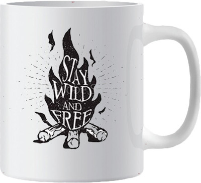 AP creation APC_STAY WILD AND FREE COFFEE MUG Ceramic Coffee Mug(350 ml)