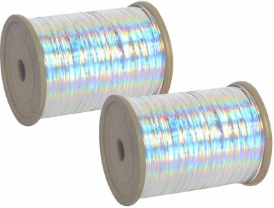 Midas Silver Holographic Metallic Strip Tape Nail Art Laser Stripe Line Nail Art DIY Decal for Nail Art & Resin Art and Decoration 0.8MM (Pack of 2)(Silver)