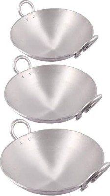 Super HK Kadhai 25.4 cm, 27.94 cm, 30 cm diameter 1 L, 2 L, 3 L capacity(Aluminium)