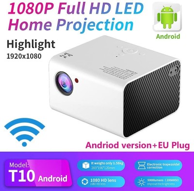 VOLTAC HD ANDROID WIFI Home Theater Full hd 1080p HDMI, USB, AV in, mSD Slot, AUX Out (7000 lm) Portable Projector(White)