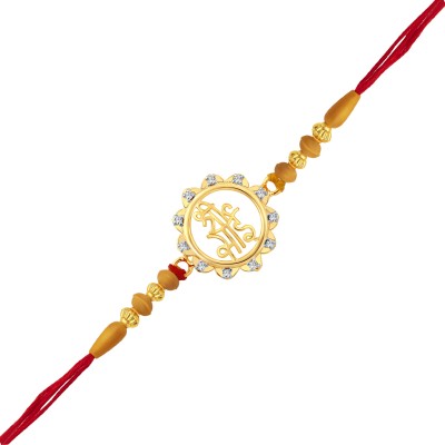 VIGHNAHARTA Religious 01047RKG Gold Finish Rakhi  Set(1 Rakhi)