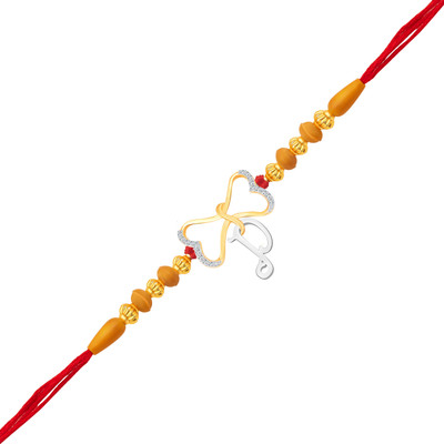 VIGHNAHARTA Designer 01078RKG Gold Finish Rakhi  Set(1 Rakhi)